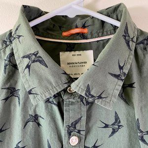 Denim & Flower Ricky Singh Men's Slim Fit Button Down, Size Extra Large